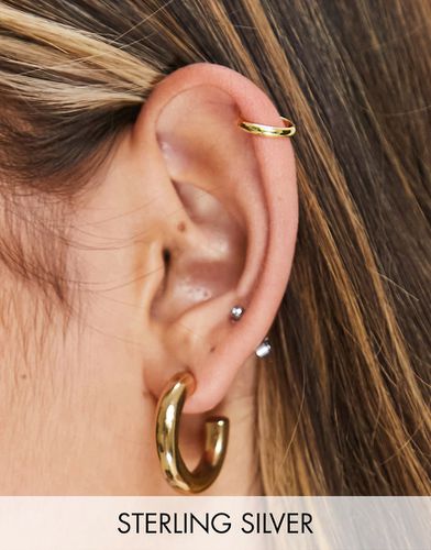 Orecchino ear cuff minimal in argento sterling con placcatura - Kingsley Ryan - Modalova