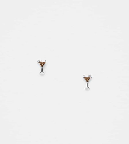 Orecchini a bottone in sterling con design a forma di Espresso Martini - Kingsley Ryan - Modalova