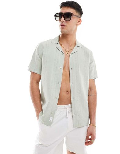 Camicia a maniche corte in seersucker - Hollister - Modalova