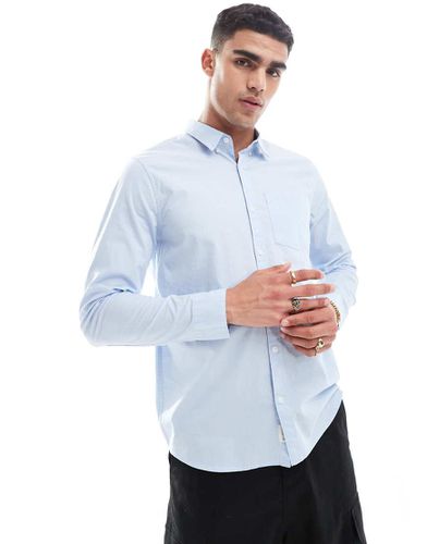 Camicia Oxford a maniche lunghe azzurra - Hollister - Modalova