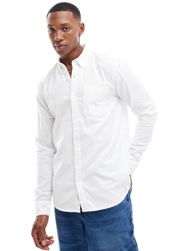 Camicia Oxford a maniche lunghe bianca - Hollister - Modalova