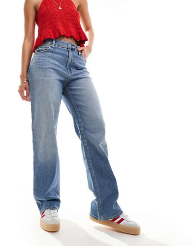 Dad jeans a vita super alta medio - Hollister - Modalova