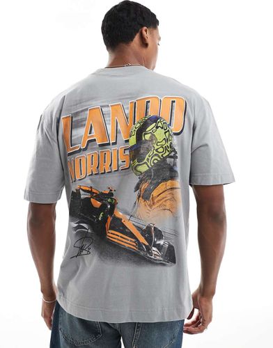 F1 Lando - T-shirt grigia con stampa sul retro - Hollister - Modalova