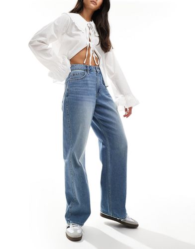 Jeans extra larghi a vita molto alta lavaggio medio - Hollister - Modalova