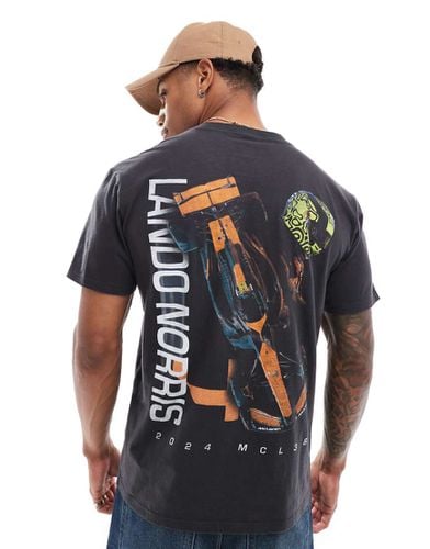 Lando - T-shirt vestibilità comoda nera con stampa McLaren sul retro - Hollister - Modalova