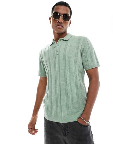 Hollister - Polo in maglia verde - Hollister - Modalova