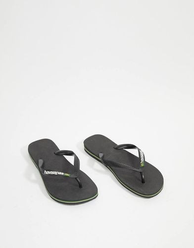 Brasil - Infradito nere con logo - Havaianas - Modalova