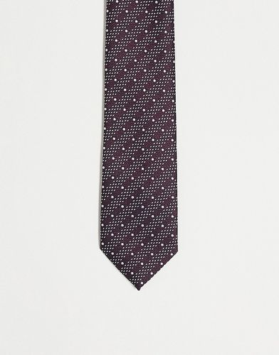 Cravatta bordeaux con stampa - Harry Brown - Modalova