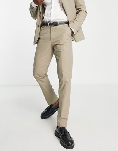 Pantaloni da abito skinny in lino marrone - Harry Brown - Modalova