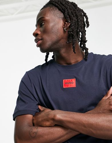 Hugo - Diragolino - T-shirt con riquadro con logo - Hugo Red - Modalova
