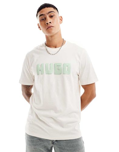 HUGO - Red Daqerio - T-shirt sporco con stampa del logo - Hugo Red - Modalova