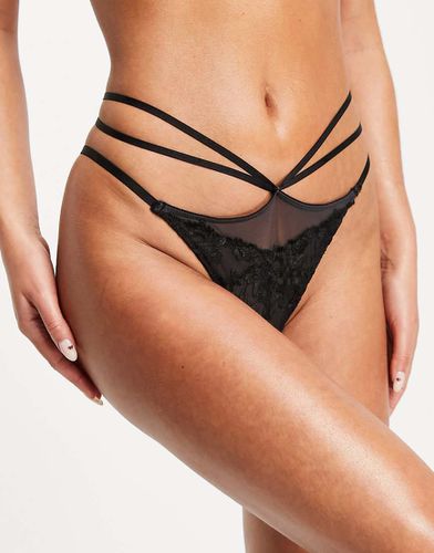 Luna - Perizoma in pizzo floreale con doppie fascette - Hunkemoller - Modalova