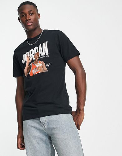 Jordan - T-shirt nera con foto-Nero - Jordan - Modalova