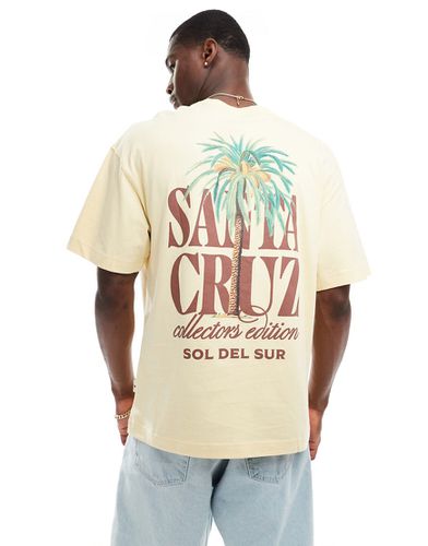 T-shirt oversize color latticello con stampa "Santa Cruz" sul retro - Jack & Jones - Modalova