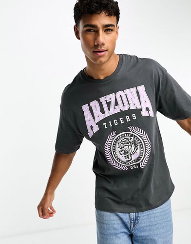 T-shirt oversize grigia con stampa "Arizona" - Jack & Jones - Modalova