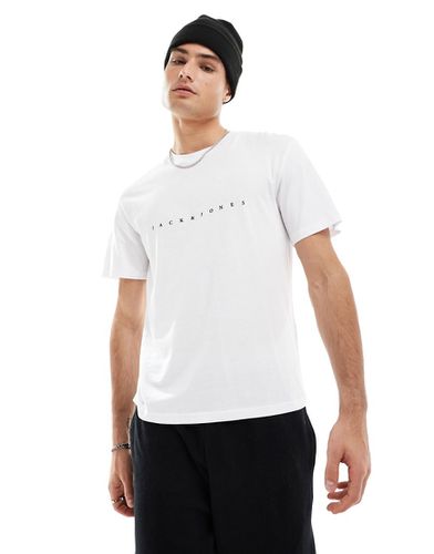 T-shirt bianca con logo centrale - Jack & Jones - Modalova