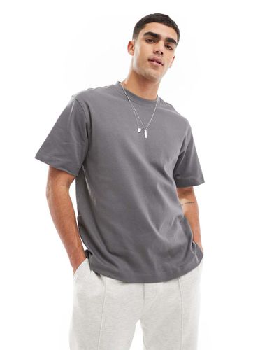 T-shirt pesante oversize scuro - Jack & Jones - Modalova