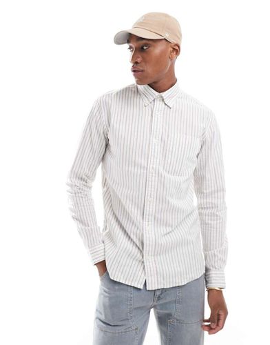 Camicia Oxford bianca a righe - Jack & Jones - Modalova