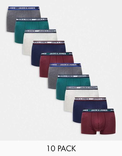 Confezione da 10 boxer aderenti multi - Jack & Jones - Modalova