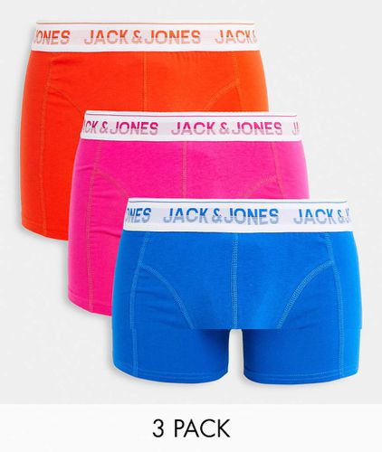 Confezione da tre paia di boxer aderenti con logo, colori fluo - Jack & Jones - Modalova