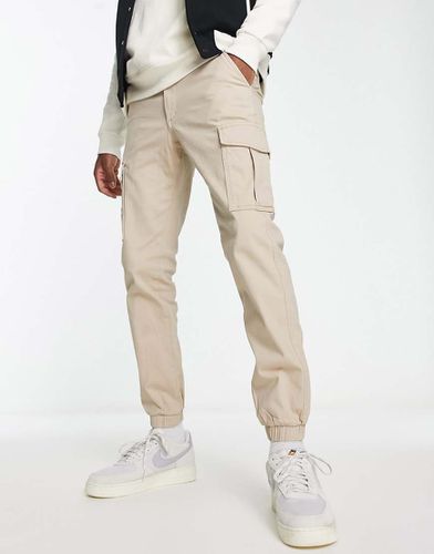 Intelligence - Pantaloni cargo beige con fondo elasticizzato - Jack & Jones - Modalova