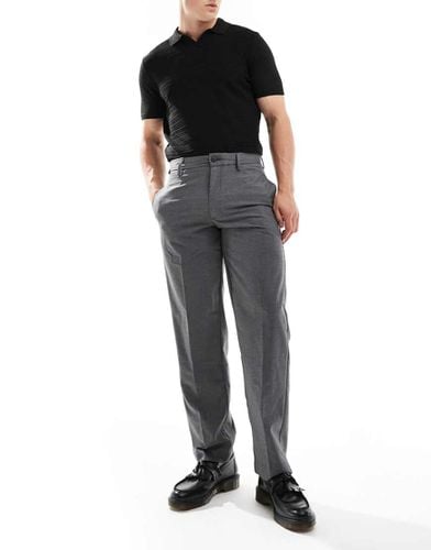 Karl - Pantaloni eleganti ampi antracite con motivo gessato - Jack & Jones - Modalova