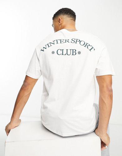 Originals - T-shirt oversize bianca con stampa sul retro "Winter Sport" - Jack & Jones - Modalova
