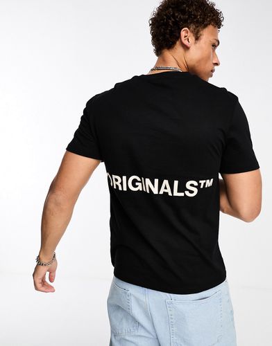 Originals - T-shirt oversize nera con stampa Originals sul retro - Jack & Jones - Modalova