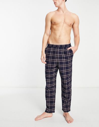 Pantaloni del pigiama in flanella a quadri e bordeaux - Jack & Jones - Modalova