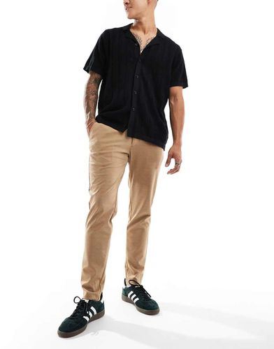 Pantaloni slim eleganti in jersey color cuoio - Jack & Jones - Modalova