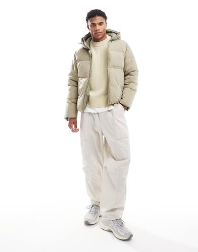 Piumino oversize squadrato beige - Jack & Jones - Modalova