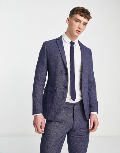 Premium - Giacca da abito super slim in tweed blu - Jack & Jones - Modalova