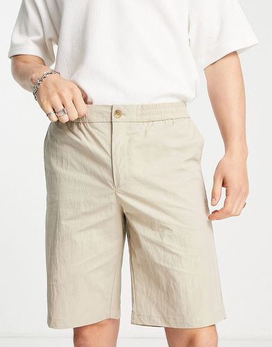 Premium - Pantaloncini sartoriali color pietra in nylon - Jack & Jones - Modalova