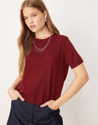 T-shirt en maille - Bordeaux - Jdy - Modalova