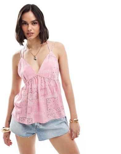 Top chiaro con fascette sottili e stampa stile bandana - ONLY - Modalova