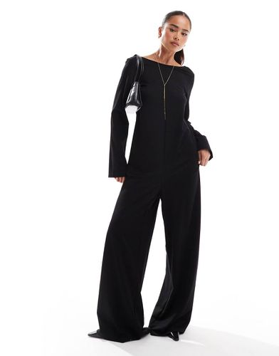 Tuta jumpsuit ampia nera con scollo rotondo sul retro - ONLY - Modalova