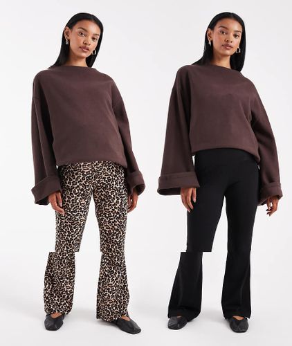 Lot de 2 pantalons évasés - /imprimé animal - Only Maternity - Modalova