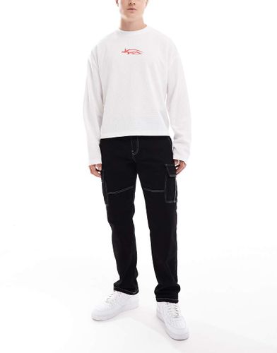 Edge - Jean droit avec poches fonctionnelles et coutures contrastantes - Only & Sons - Modalova