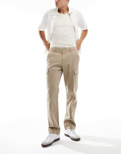 Pantaloni cargo dritti beige - ONLY & SONS - Modalova