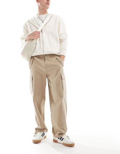 Pantaloni multitasche cargo ampi beige con polsino - ONLY & SONS - Modalova