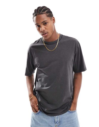 T-shirt effet usé - Anthracite - Only & Sons - Modalova