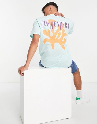 T-shirt oversize menta con stampa di Formentera - ONLY & SONS - Modalova