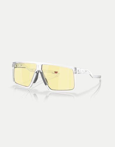 Helux Gaming Collection - Occhiali da sole rettangolari bianco opaco con lenti a specchio gialle - Oakley - Modalova