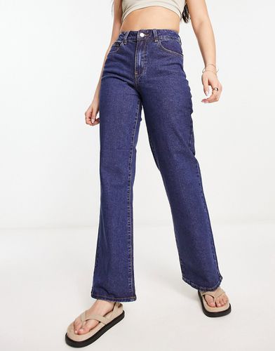 Jeans a fondo ampio in denim di cotone scuro - Object - Modalova