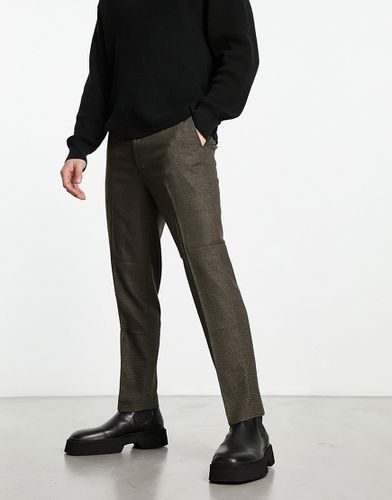 Pantaloni slim corti eleganti marroni a quadri - Original Penguin - Modalova