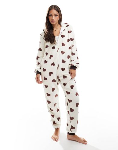 Onesie in pile con stampa - Loungeable - Modalova