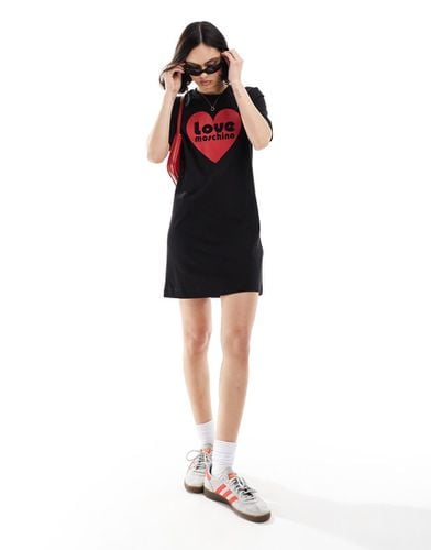 Vestito T-shirt con logo con cuore - Love Moschino - Modalova