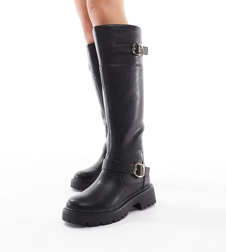Olivia - Bottes chunky avec boucles - London Rebel Wide Fit - Modalova