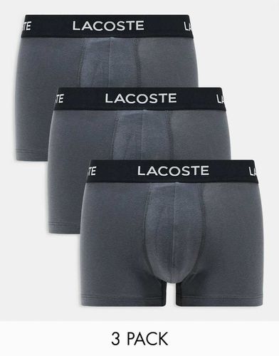 Confezione risparmio da 3 boxer aderenti grigi - Lacoste - Modalova