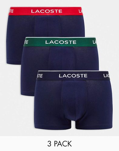 Essentials - Confezione da 3 boxer aderenti con fascia in vita a contrasto - Lacoste - Modalova